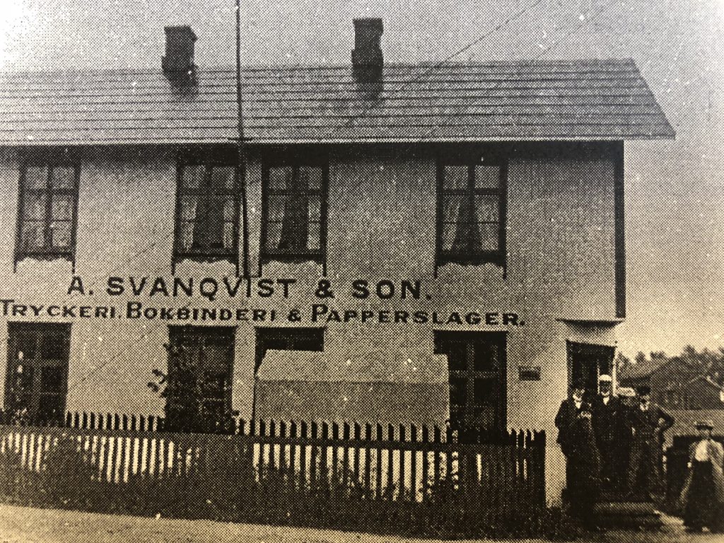 Svanqvist Tryckeri anno 1885